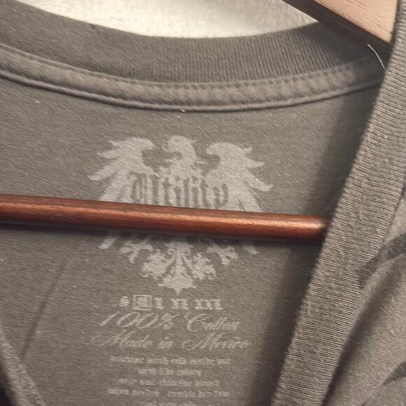 Utility Gray Short Sleeve Tee with Artistic Pattern Medium - Picture 5 of 6